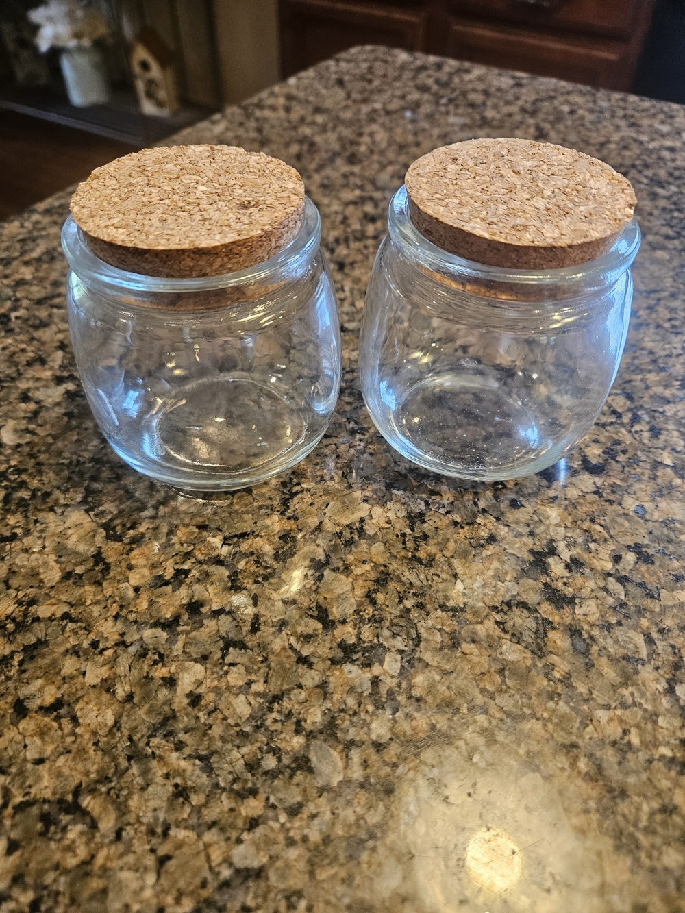 Clear Glass Jar with Cork Lid - Set of 2